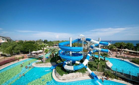 15m ύψος γυαλί ίνες πισίνα διαδρόμιο υδάτινο θέμα Splash εξοπλισμός διασκέδασης για παιδιά