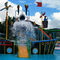 Αντιοξειδωτικές φωτογραφικές διαφάνειες πάρκων Aqua παιδικών χαρών σκαφών πειρατών φωτογραφικών διαφανειών πύργων νερού φίμπεργκλας