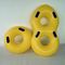 OEM Aqua Park Διπλό σωλήνα Κίτρινο πλαστικό φουσκωτό κολύμπι πλωτά δαχτυλίδια με λαβή για παιδιά