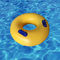 OEM Aqua Park Διπλό σωλήνα Κίτρινο πλαστικό φουσκωτό κολύμπι πλωτά δαχτυλίδια με λαβή για παιδιά