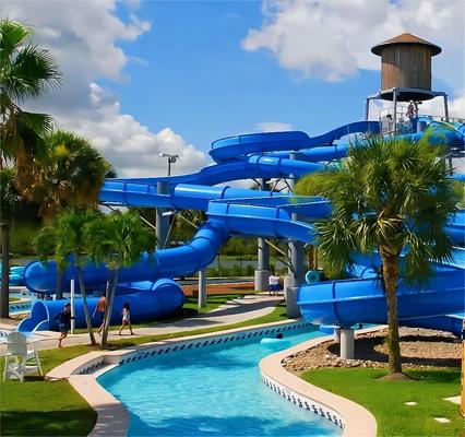Καλή τιμή. Commercial Fiberglass Water Park Slide with 6-8mm Thickness and Over 10 Years Service Life Ending with Pool σε απευθείας σύνδεση