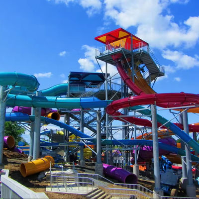 Καλή τιμή. Fiberglass Water Park Slide with Pool End 6-8mm Thickness and Over 10 Years Service Life σε απευθείας σύνδεση