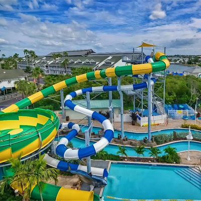 Καλή τιμή. Customized Colorful Fiberglass Water Park Slide for Resort Hotels Ending with Pool σε απευθείας σύνδεση