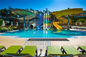 Ξενοδοχείο 6m πισινών νερού προσαρμοσμένο φίμπεργκλας χρώμα απόδειξης φωτογραφικών διαφανειών καθορισμένο στατικό