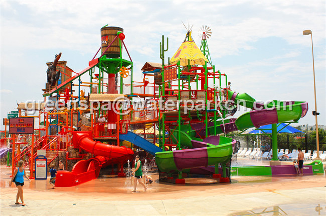 Giant Aqua Park / Water Park Slides Integrated Amusement Ride With N Slide