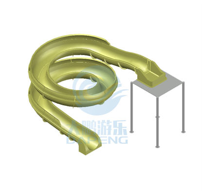 Fiberglass Lake Water Park Equipment Private Pool Slide For All Ages - Gold