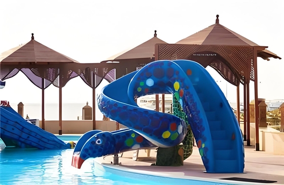 Καλή τιμή. Fiberglass Water Splash Swimming Pool Slide Waterplayground Water Park Animals Set Color customization Elephant Snake Rainbow Children's Pool Slide σε απευθείας σύνδεση