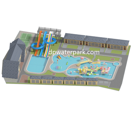 Καλή τιμή. Hotel Aqua Park Design Fiberglass Water Play Equipment  Customized Resort Water Park Slides With Kids Play House σε απευθείας σύνδεση