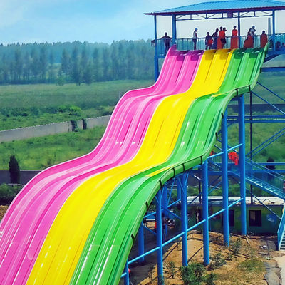 Καλή τιμή. Rainbow Racing Water Slide Fiberglass Material Service Life Over 10 Years Color Customized Use For Water Park Equipment Swimming Pool σε απευθείας σύνδεση