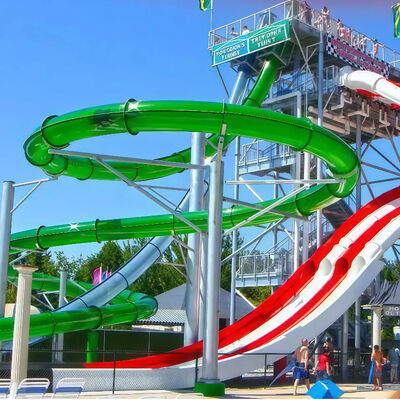 Καλή τιμή. Amusement Water Slide Combination 8-10mm Fiberglass Color Customizable For Water Parks And Swimming Pools Lifespan Over 10+ Years Old σε απευθείας σύνδεση