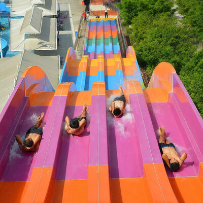 Καλή τιμή. Εμπορικός Rainbow Πολυδρόμος Racing Water Slide Heavy-Duty Fiberglass Anti-UV Για Πάρκα και Ξενοδοχεία σε απευθείας σύνδεση