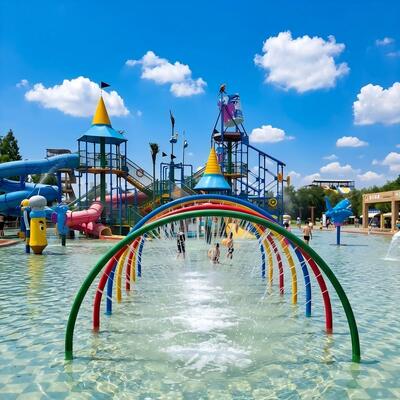 Rainbow Arc Water Feature Galvanized Steel For Commercial Water Park Splash Pad and Kid Pool Εγγύηση 1 έτους