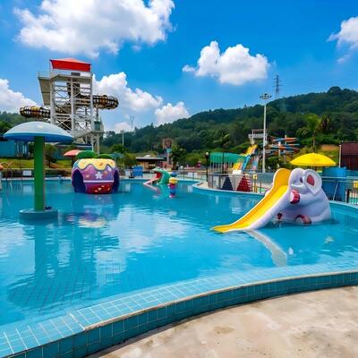 Εμπορική 1.8m FRP μανιταριού Pad νερού Splash με διαφάνειες και σιντριβάνια για παιδιά Aqua Park