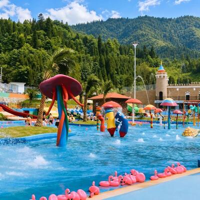 Ζώο Θέμα Διαδραστικό Splash Pad Με Παιδιά Σλάιντς Μεδούσες Παιδί πισίνα ίνες γυαλιού Για Δημόσιο Πάρκο Και Πυροδρόμιο