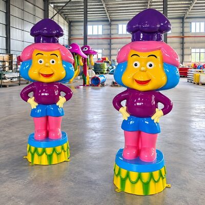Water Play Equipment Fiberglass Animal Spray Features Custom Color For Splash Pads
