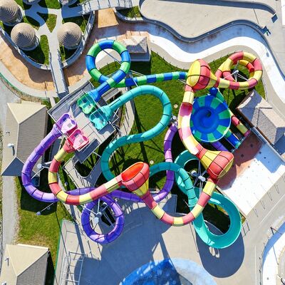 OEM Water Park Water Slide For Fiberglass Swimming Pools With Open And Enclosed Style