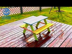 Πολύχρωμο σύνολο επιτραπέζιων πάγκων πικ-νίκ 4 παιδιών καθισμάτων εξαρτημάτων πισινών μη τοξικό